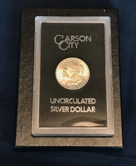 1883-CC 'CARSON CITY' MORGAN SILVER DOLLAR IN GSA BOX