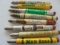 8 OLD ADVERTISING BULLET PENCILS-SEE PHOTO