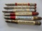 6 OLD ADVERTISING BULLET PENCILS FROM SIOUX CITY STOCK YARD COMMISSION COMPANY'S