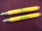 2 OLD JOHN DEERE ADVERTISING BULLET PENCILS --FRED HAAR-FREEMAN SOUTH DAKOTA