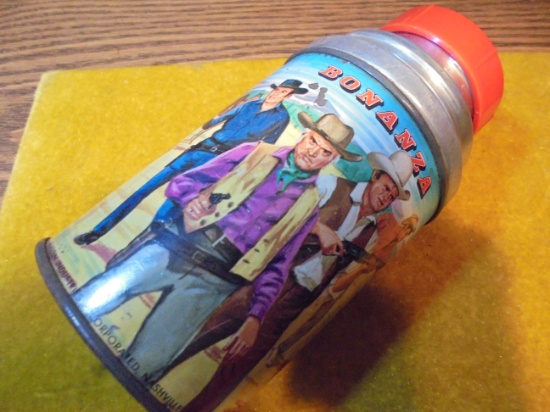 OLD "BONANZA" THERMOS FROM A LUNCH BOX-NO CUP