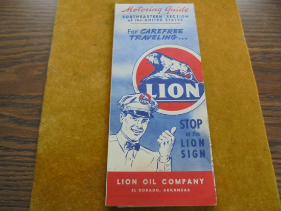 RARE VINTAGE "LOIN OIL COMPANY" ADVERTISING ROAD MAP OF THE UNITED STATES