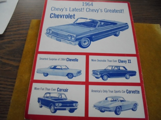 1964 CHEVROLET "SING OF THE USA" WITH BACK COVER GRAPHICS OF CAR LINE