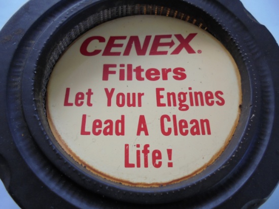 OLD ADVERTISING WALL HANGER FROM "CENEX FILTERS"