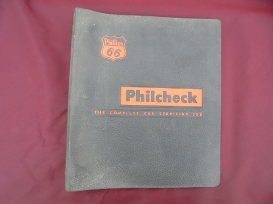 1955 PHILLIPS 66 GAS STATION SERVICE MANUAL "PHILCHECK"-QUITE ODD TO FIND