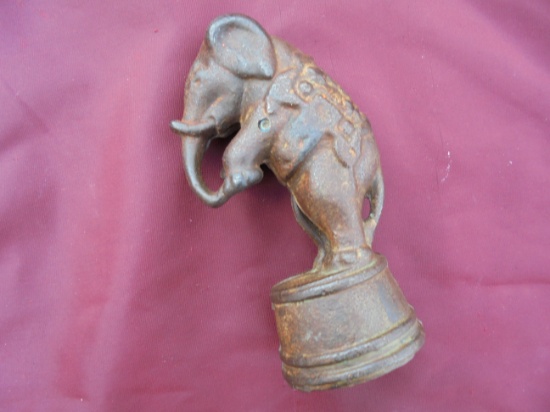 OLD CAST IRON COIN BANK-"TRICK ELEPHANT"-WONDERFUL