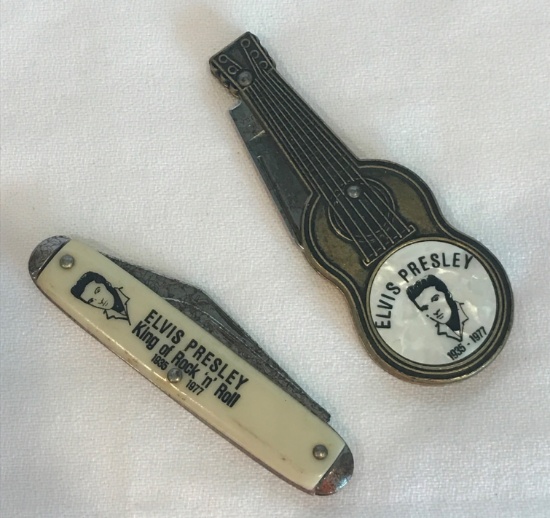TWO 1935-1977 ELVIS PRESLEY COLLECTIBLE POCKET KNIVES