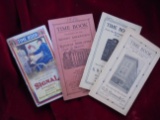 4 OLD RAILROAD TIME BOOKS FROM SIOUX CITY IOWA