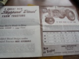 1949 SHEPPARD FARM TRACTOR ADVERTISING FOLDER-QUITE NICE AND ODD BRAND