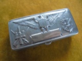 VINTAGE HIGH QUALITY METAL BOX WITH MILITARY EMBLEMS