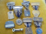 GROUP OF 6 AMERICAN LEGION CONVENTION METALS AND AN OMAHA KEY PIN