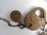 ONE CORBIN PADLOCK AND ONE PART OF AN OLD COMBINATION LOCK