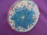 PRIMITIVE OLD BEADED COIN PURSE-EARLY AND NEAT