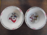 2 KELLOGG ADVERTISING BOWLS-TONY THE TIGER AND SNAP CRACKLE & POP