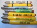 7 OLD ADVERTISING BULLET PENCILS-SOME SEED CORN