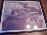 WORLD WAR TWO ERA AIR PLANE PICTURE-VERY NEAT ITEM IN A FRAME