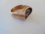 MENS SIOUX TOOLS ADVERTISING RING GOLD COLOR NO MARKS