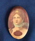 VINTAGE QUEEN QUALITY SHOES ADVERTISING POCKET MIRROR