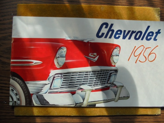 1956 CHEVROLET CAR ADVERTISING BROCHURE-VERY COLORFUL AND NICE