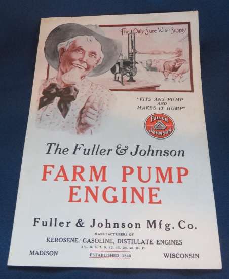 FULLER & JOHNSON FARM PUMP ENGINE - SALES BROCHURE