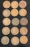 SET OF (15) VARIOUS DATED INDIAN HEAD CENTS