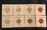 SET OF (8) BUFFALO NICKELS