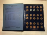 1941 TO 1958 WHITMAN LINCOLN CENT BOOK FILLED WITH 50 UNCIRCULATED WHEAT CENTS