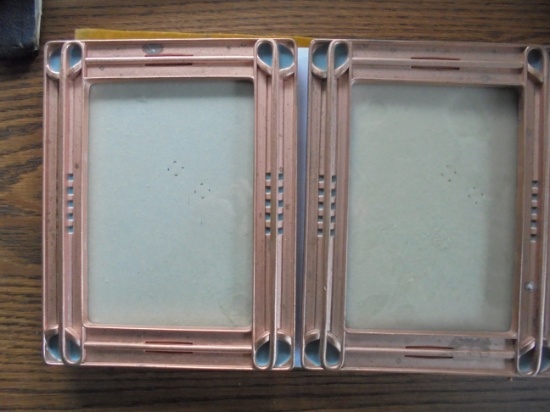 MID-CENTURY DECO BRASS PICTURE FRAMES (2)-MATCHING