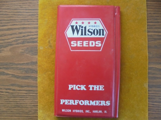 OLD "WILSONS HYBRIDS" ADVERTISING NOTE BOOK FOLDER--5 BY 9 INCHES