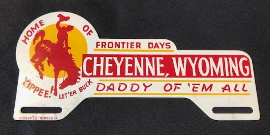 FRONTIER DAYS - CHEYENNE, WYOMING - LICENSE PLATE TOPPER