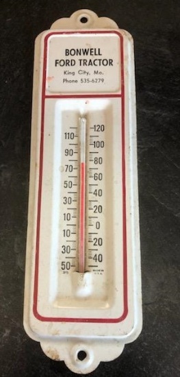 BONWELL FORD TRACTOR - ADVERTISING THERMOMETER