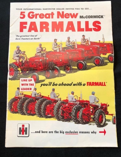 5 GREAT NEW MCCORMICK FARMALLS TRACTORS BROCHURE