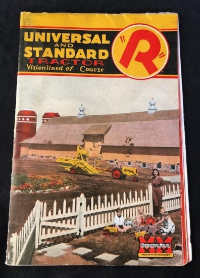 MINNEAPOLIS-MOLINE "R" UNIVERSAL AND STANDARD TRACTOR SALES BROCHURE - VERY COLORFUL