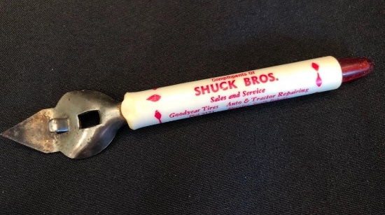 SHUCK BROS. SALES AND SERVICE - ALCESTER, SOUTH DAKOTA - BOTTLE OPENER -- WITH IH LOGO