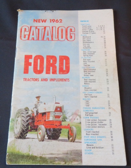 1962 FORD CATALOG "FORD TRACTORS & IMPLEMENTS"