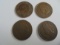 (4) OLD INDIAN HEAD PENNY'S