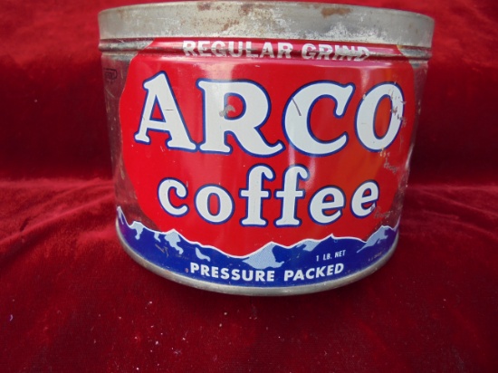 VINTAGE "ARCO" COFFEE ADVERTISING ONE POUND CAN-GOOD COLOR