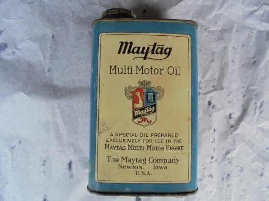 OLD MAYTAG OIL CAN-QUART SIZE-FAIRLY NICE ORIGINAL
