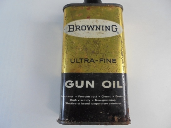 VINTAGE BROWNING GUN OIL CAN-4 OZ SIZE