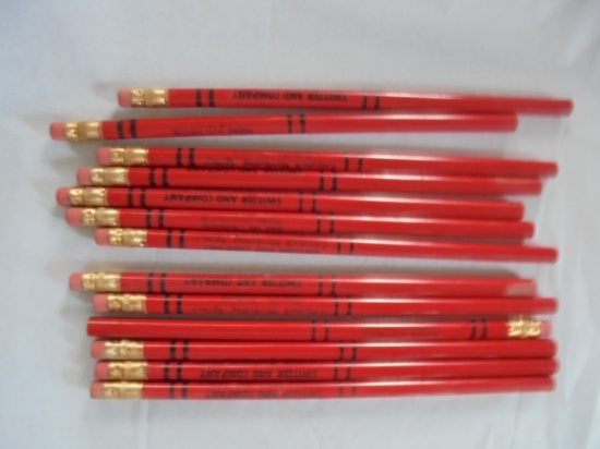 12 VINTAGE WOOD ADVERTISING PENCILS FROM SIOUX CITY STOCK YARDS COMMISSION COMAPNY