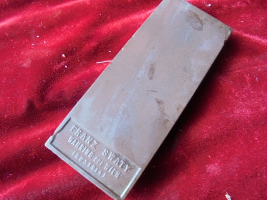 VINTAGE "FRANZ SWATY" SHARPENING STONE-5 1/4 INCHES LONG-AUSTRIA