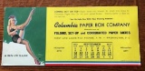 1943 - COLUMBIA PAPER BOX CO. - INK BLOTTERS FEATURES  