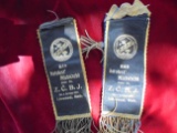 2 OLD LODGE RIBBONS FROM LINWOOD NEBRASKA