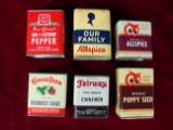 6 OLD ADVERTISING SPICE TINS