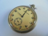 OLDER POCKET WATCH THAT RUNS-SHIP ON THE BACK