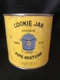 VINTAGE COOKIE JAR PIPE TOBACCO TIN