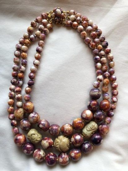 ANOTHER MIRIAM HASKELL SIGNED NECKLACE - BEAUTIFUL DESIGN