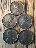 (5) SEMI-RARE WHEAT CENTS: 1918-S, 1928-D, 1929-D, 1930-S, AND 1936-D