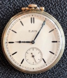 ANTIQUE ELGIN 17 JEWEL - 10K GOLD PLATED - POCKET WATCH -- WORKING