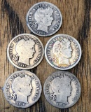 SET OF (5) BARBER DIMES